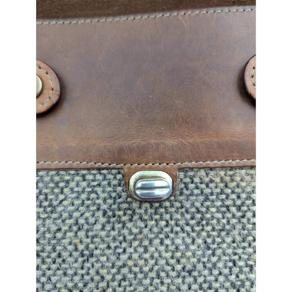 Vintage Hartmann Tweed Leather Briefcase Satchel USA 16